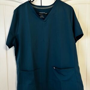 Fabletics Caribbean blue V-Neck Scrub Top and jogger scrub pants set